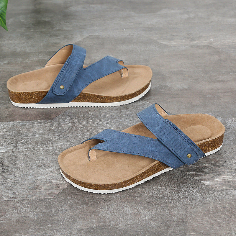 2022 summer new women's flat slippers-ABOXUN