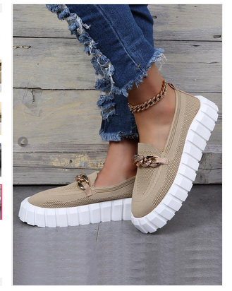 Casual Chunky Soles Women Flats Slip On Shoes-ABOXUN