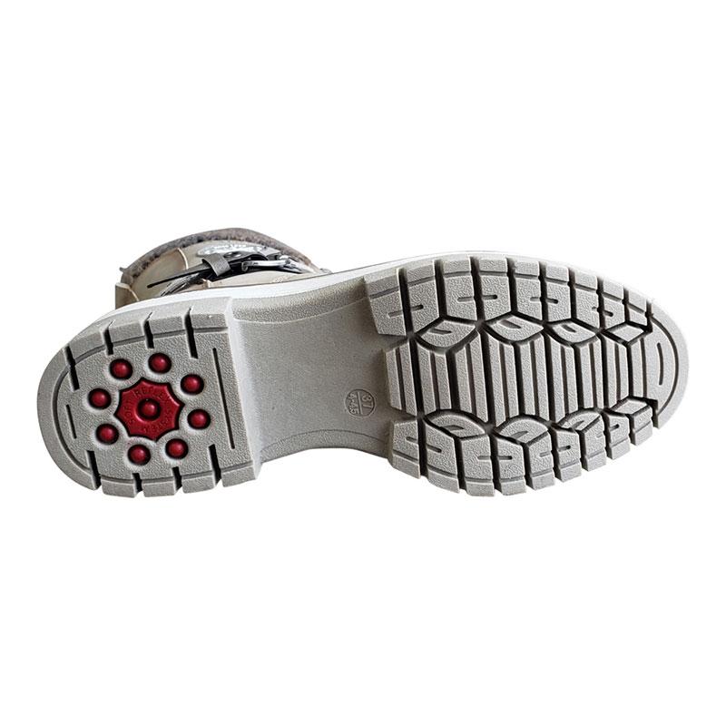 Grishay Women Buckle Lace Knitted Mid-calf Boots-ABOXUN