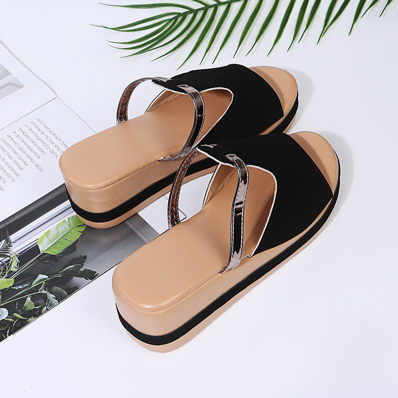 women's summer casual high bottom slippers-ABOXUN