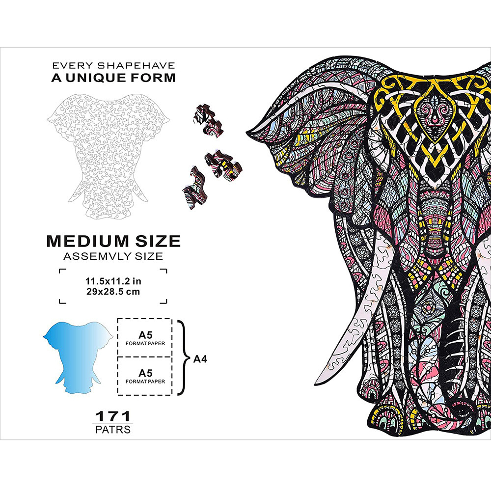 🔥Hot Sale🔥3D Irregular Shape Animal Wooden Puzzle