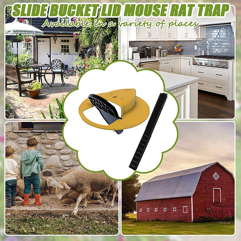 Rat Flip & Slip Trap Bucket Lid Mouse Trap