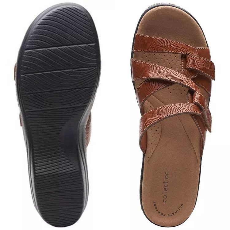 LAST DAY PROMOTION 50% OFF -SOFT BOTTOM MASSAGE ORTHOPEDIC WEDGE SLIDE SANDALS(BUY 2 FREE SHIPPING)