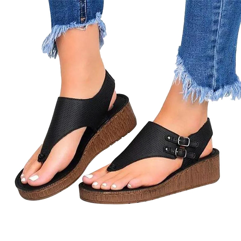Women's Sandals Buckle Strap Premium Orthopedic Sandals-ABOXUN