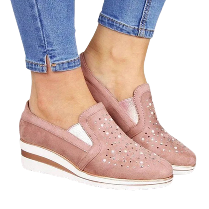 2022 Women Breathable Slip-on Flat Shoes-ABOXUN