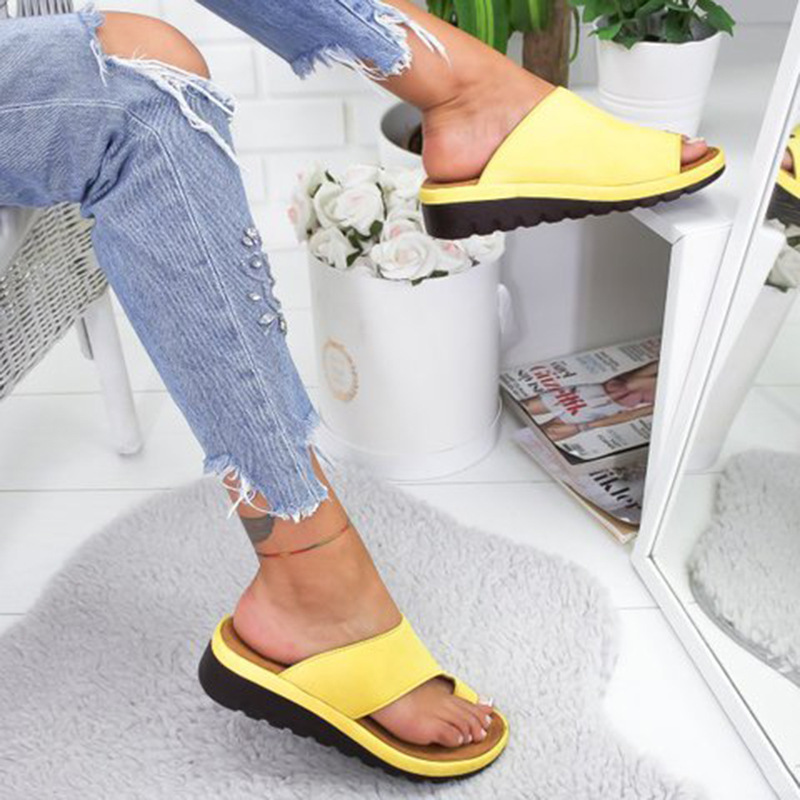 women's solid color toe sandals-ABOXUN