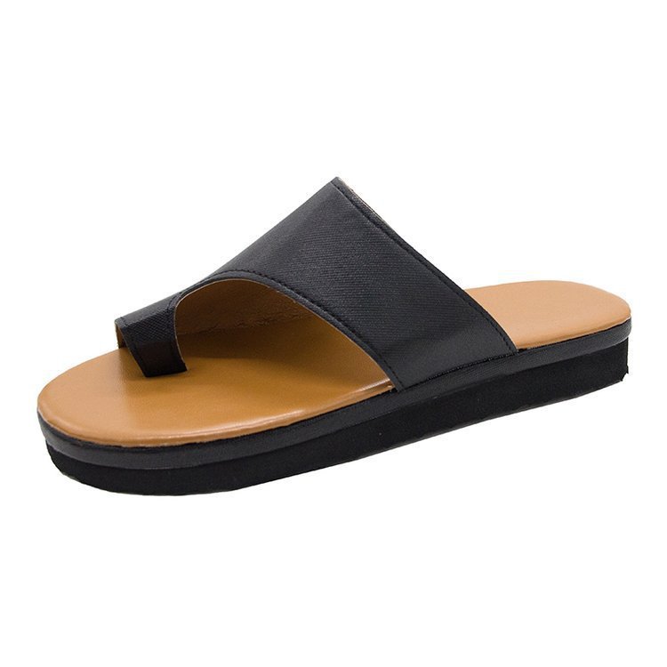 women's solid color toe sandals-ABOXUN
