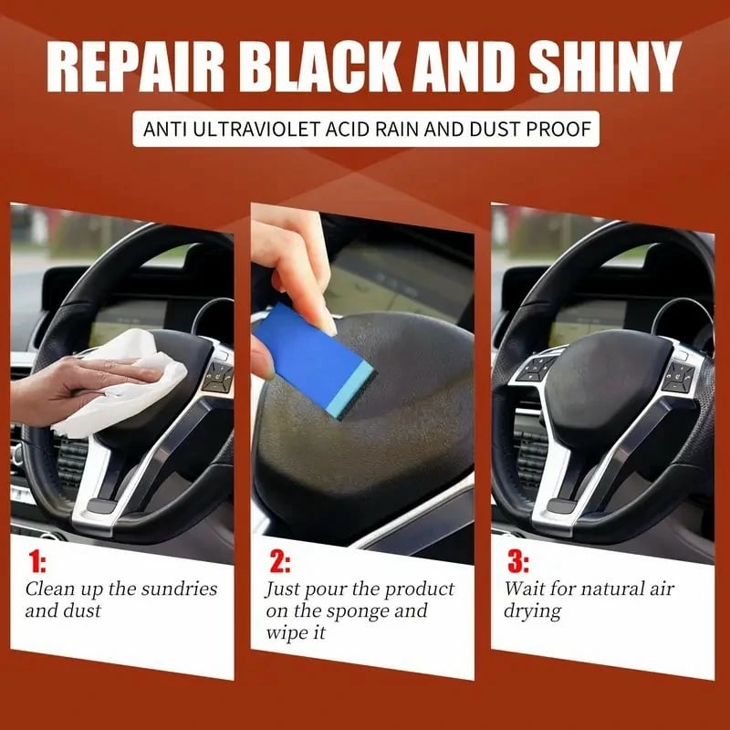 Restore Your Car's Plastic Parts to Like-New Condition with this Nano Refreshing Coating Kit!