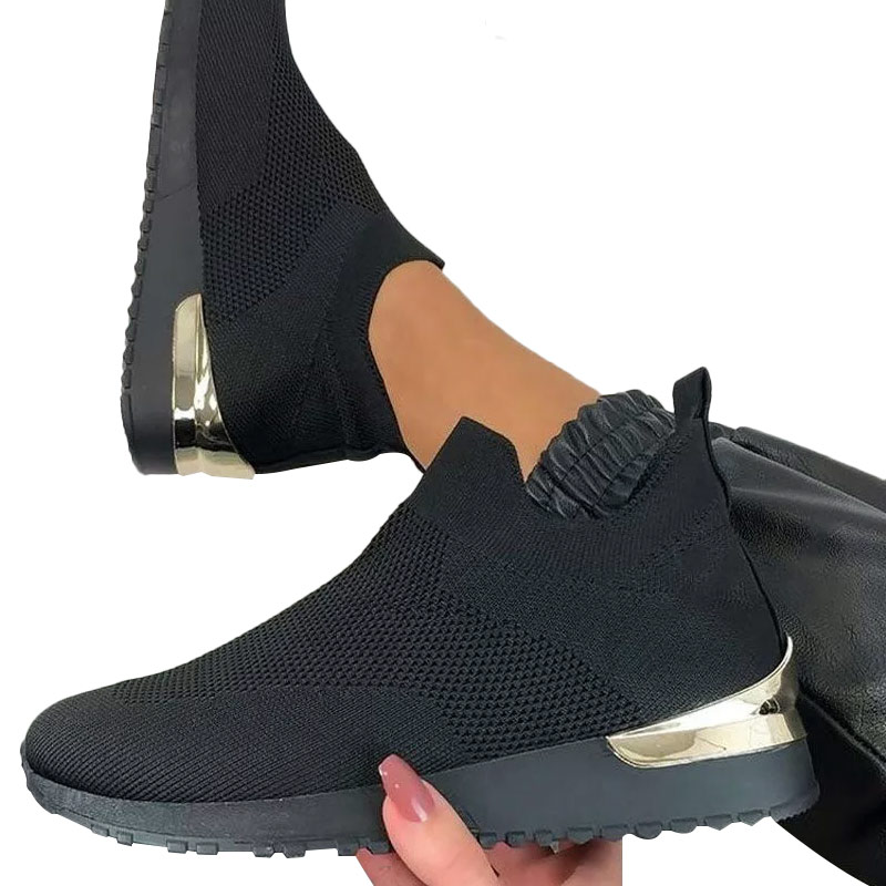 Elastic Slip-on Flat Shoes-ABOXUN