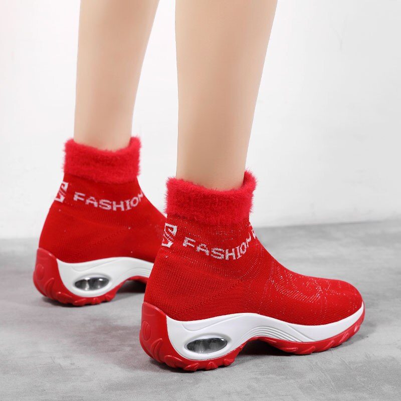 Ladies Fashion High Top Warm Snow Boots-ABOXUN