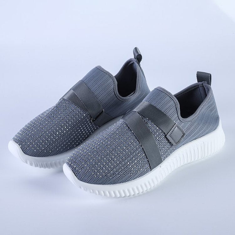 Women's Crystal Comfy Sole Walking Shoes-ABOXUN