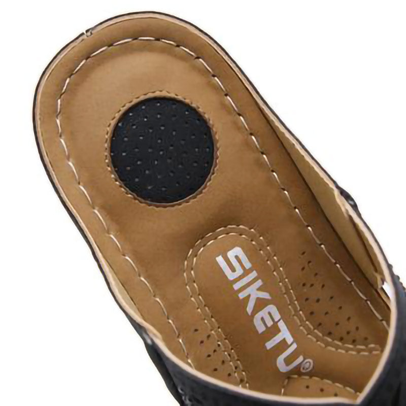 Women's Comfortable Flip Flops Wedge Heel Daily Slippers-ABOXUN