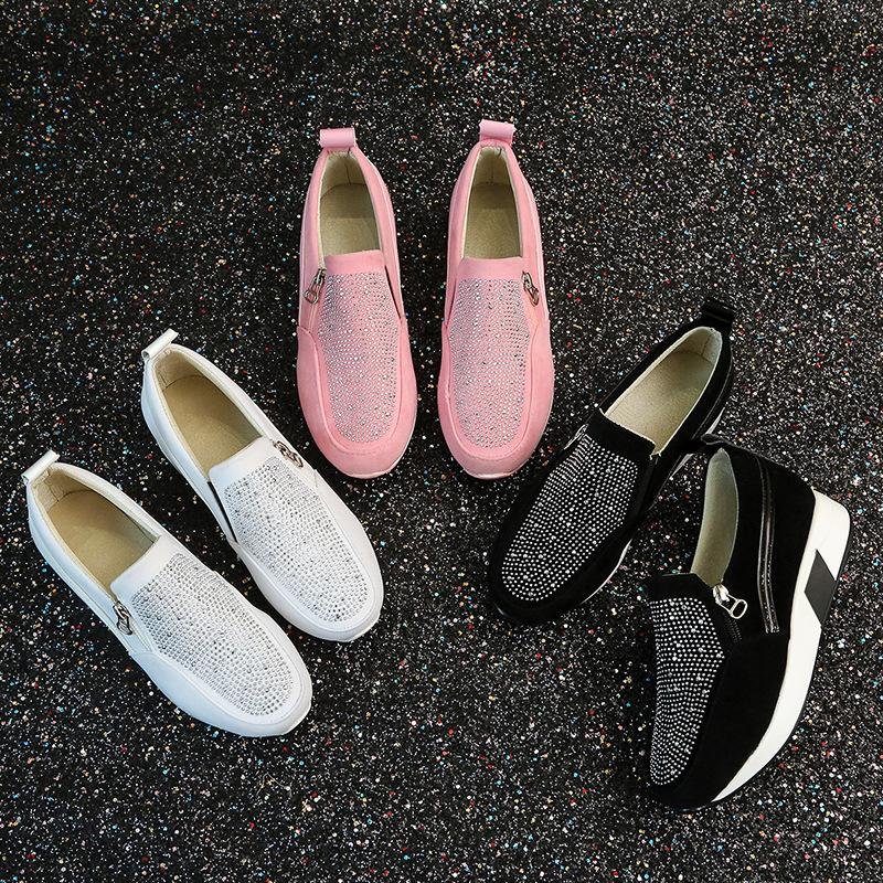 🔥On This Week Sale 70% OFF🔥Women's casual platform zipper sneakers, Comfy Orthopedic Walking Shoes-ABOXUN