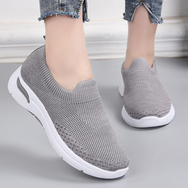 Summer Breathable Mesh Slip-On Flat Sneakers-ABOXUN
