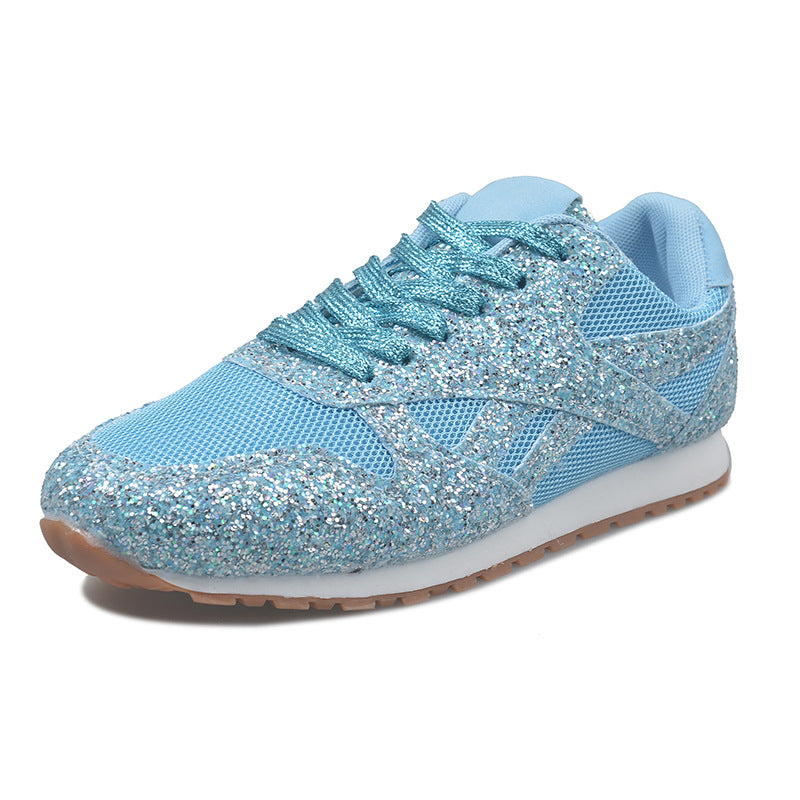 2022 Fall New Flat Mesh Rhinestone Sneakers-ABOXUN