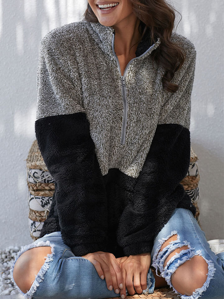 Fashion Casual Plush Pullover Sweater-ABOXUN