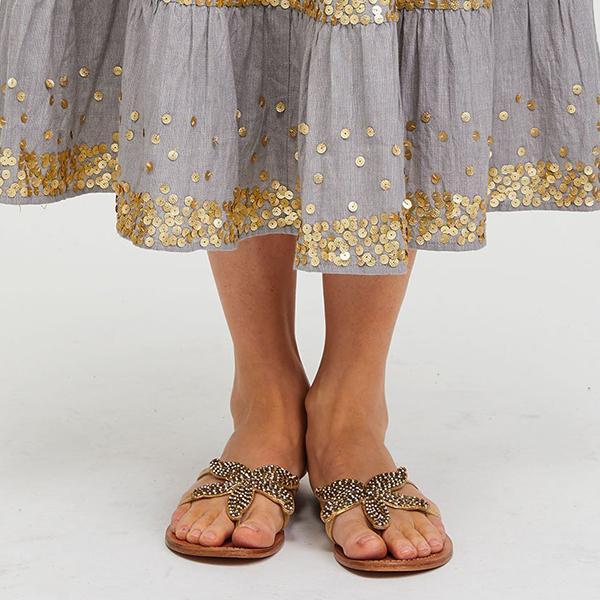 Women Starfish Beach Flat Sandals-ABOXUN