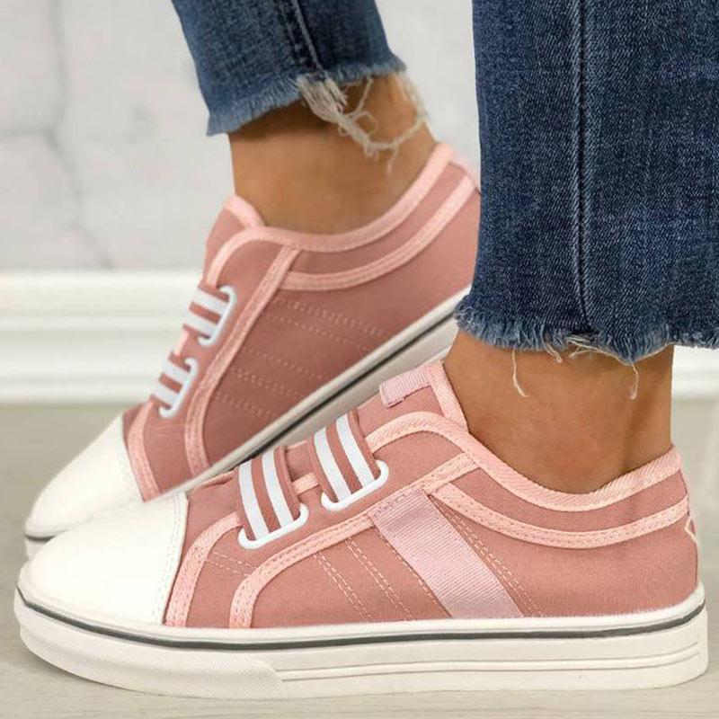 Women's Canvas Casual Flat Heel Sneakers-ABOXUN