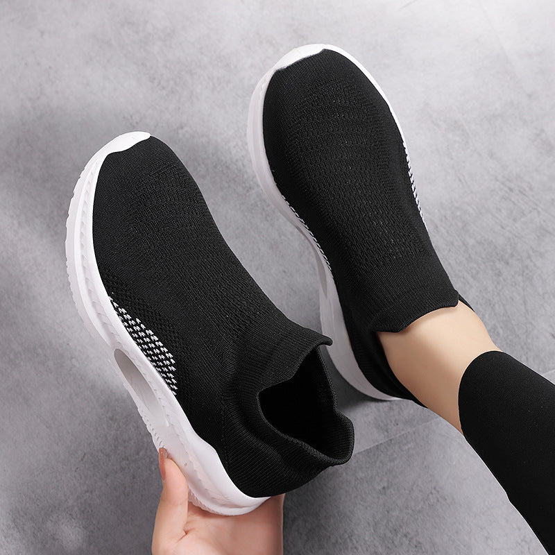 Women's Flyknit Breathable Non-Slip Casual Sneakers-ABOXUN