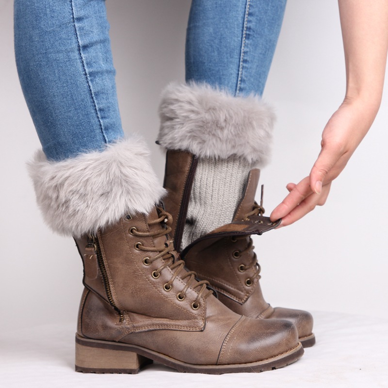 Casual Solid Color Furry Socks-ABOXUN