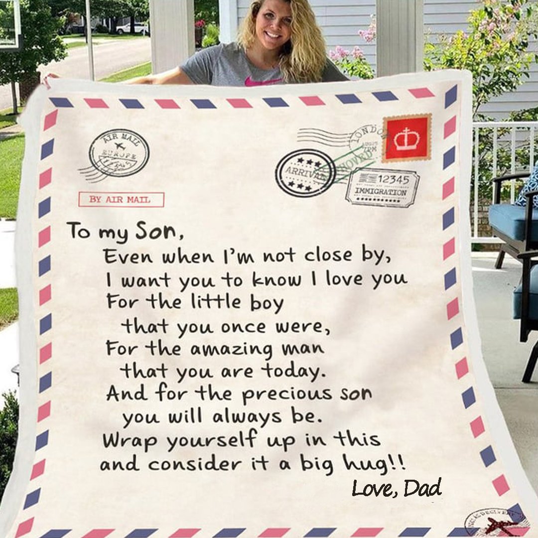 🎁Son's Gift - Letter Blanket- Sweet Words To My Son (49% OFF TODAY)-ABOXUN
