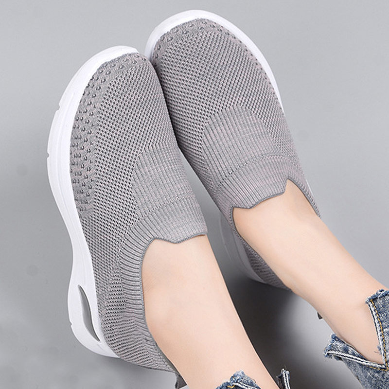 Summer Breathable Mesh Slip-On Flat Sneakers-ABOXUN