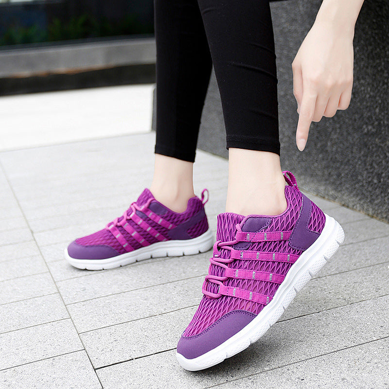 Lightweight Fashion Lace Up Casual Sneakers for Women-ABOXUN