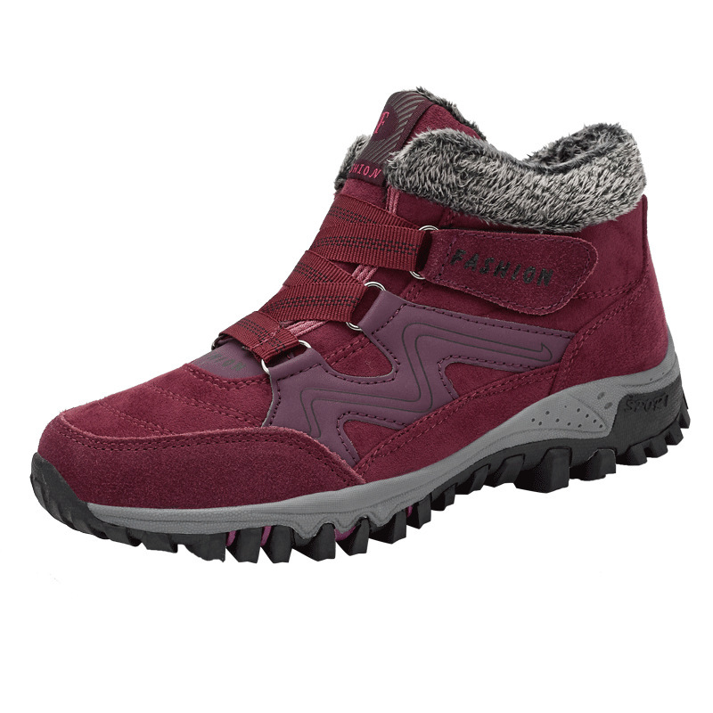 Winter Thermal Villi Leather Slip On High Top Walking Boots FOR MALE & FEMALE.