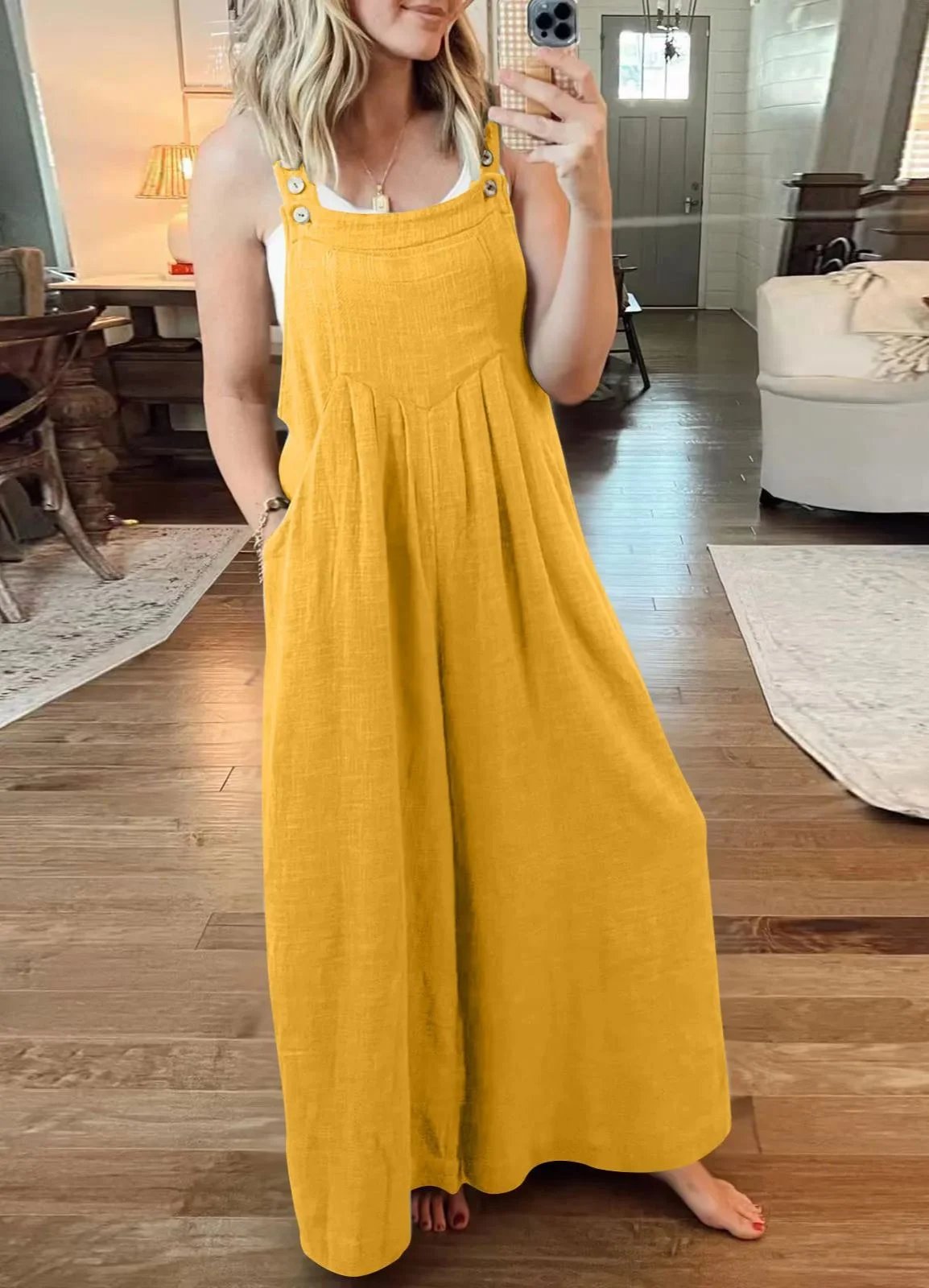 2023 HOT SALE PLUS SIZE WIDE LEG OVERALLS JUMPSUIT(BUY 2 FREE SHIPPING)
