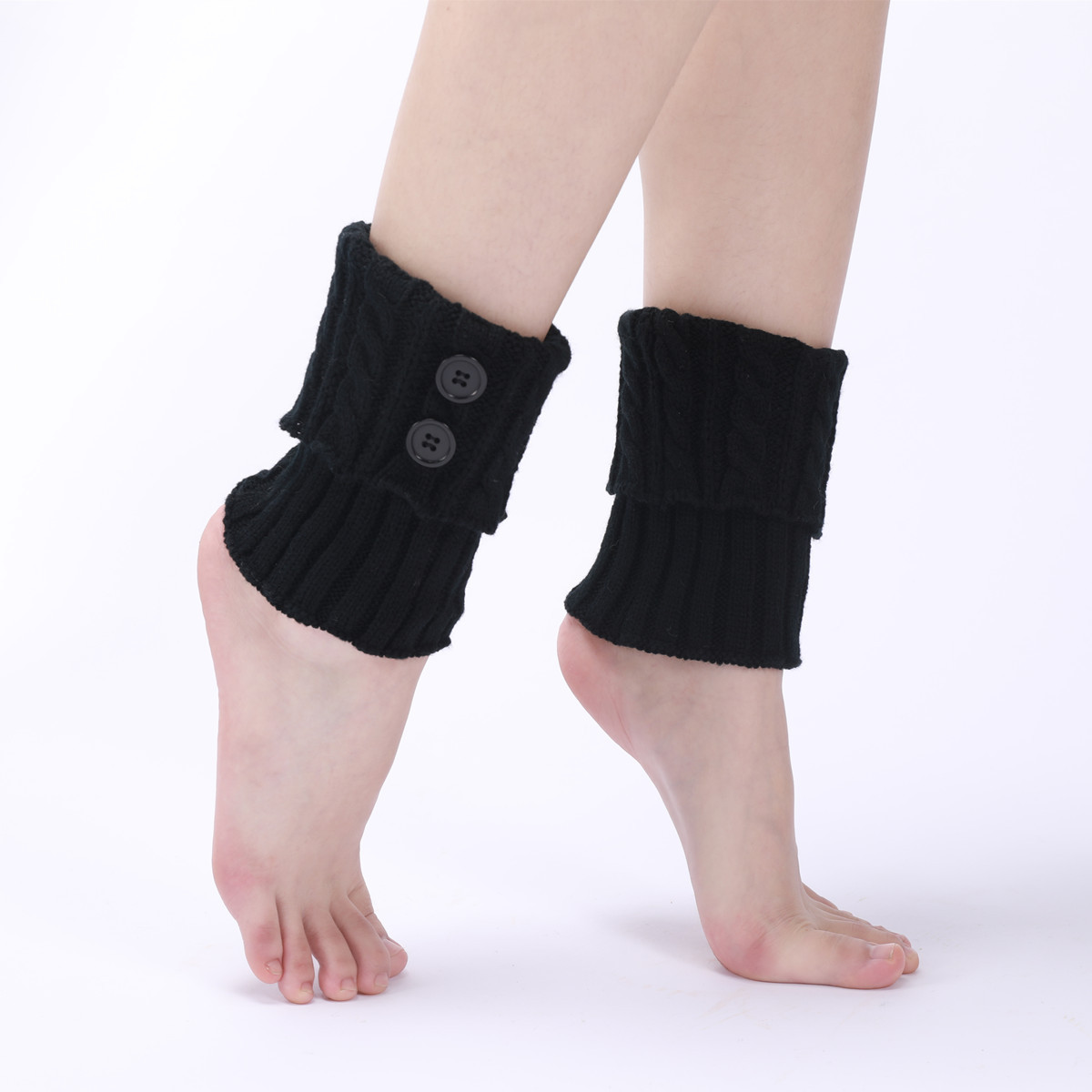 Casual Solid Color Knitted Socks-ABOXUN
