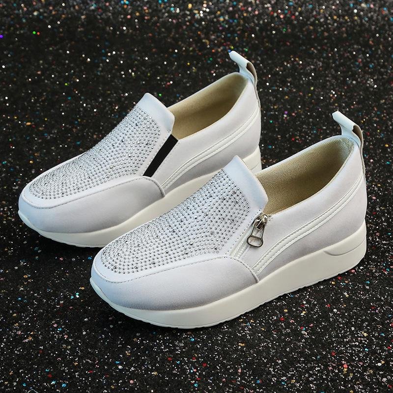 🔥On This Week Sale 70% OFF🔥Women's casual platform zipper sneakers, Comfy Orthopedic Walking Shoes-ABOXUN