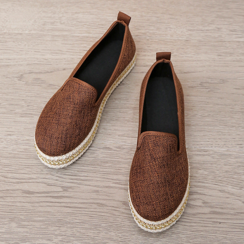 Vintage Roman Style Bubble Soles Slip On Shoes-ABOXUN