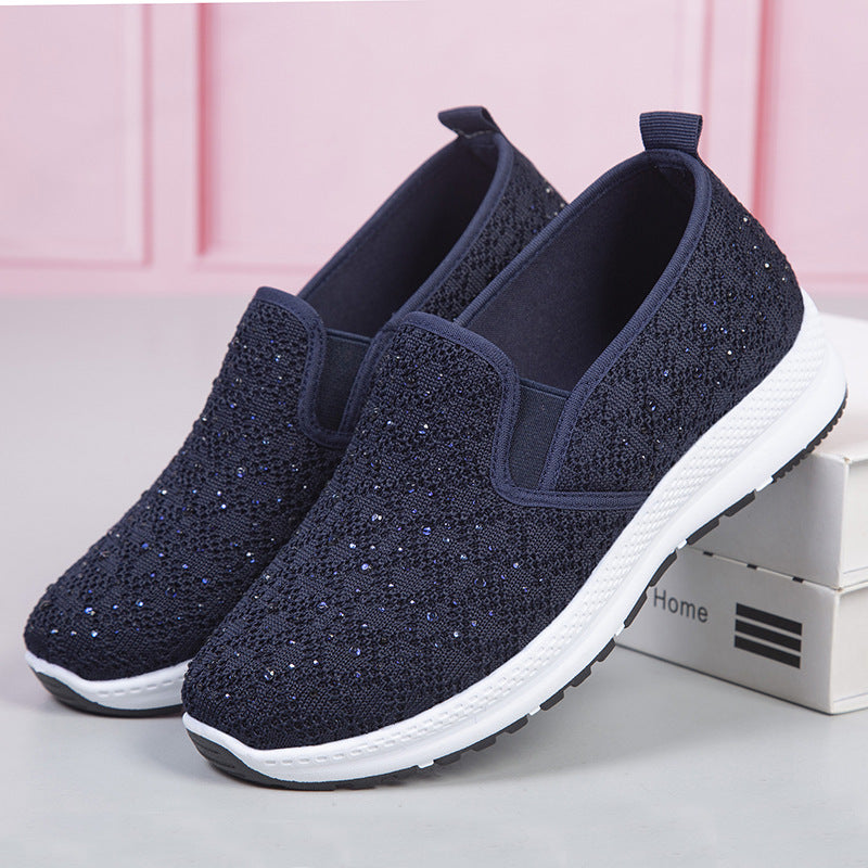 Soft-soled flying knit women's shoes-ABOXUN