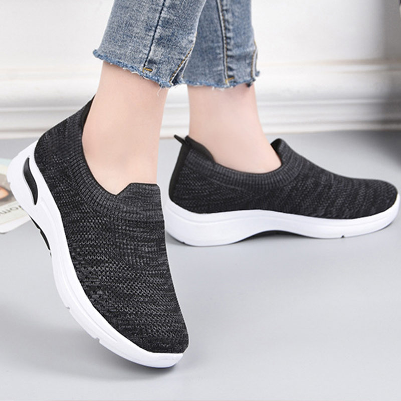 Summer Breathable Mesh Slip-On Flat Sneakers-ABOXUN