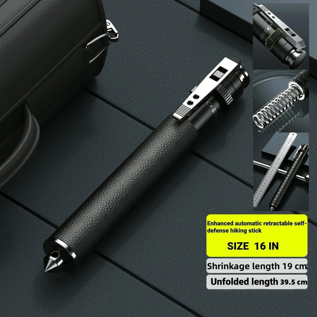 🔥LAST DAY 49% OFF-Enhanced Automatic Retractable Self-Defense Hiking Stick