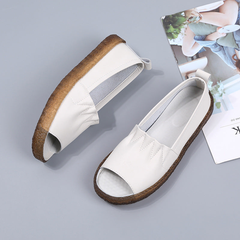 Ladies Summer Fish Mouth Soft Sole Slippers-ABOXUN