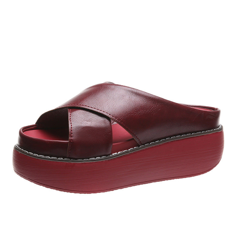 thick sole arch support slippers-ABOXUN