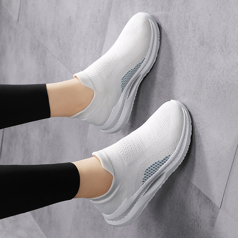 Women's Flyknit Breathable Non-Slip Casual Sneakers-ABOXUN