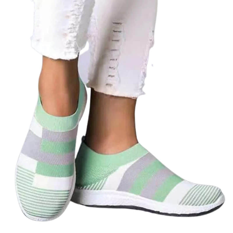 Women Breathable Platform Flats Bunion Corrector Slip On Shoes-ABOXUN