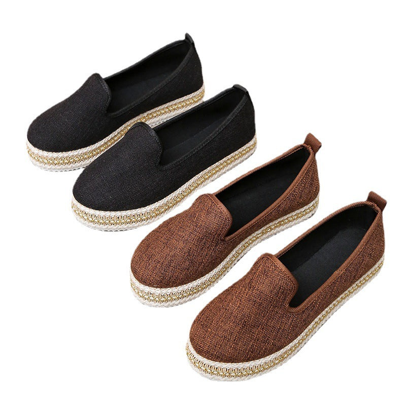Vintage Roman Style Bubble Soles Slip On Shoes-ABOXUN