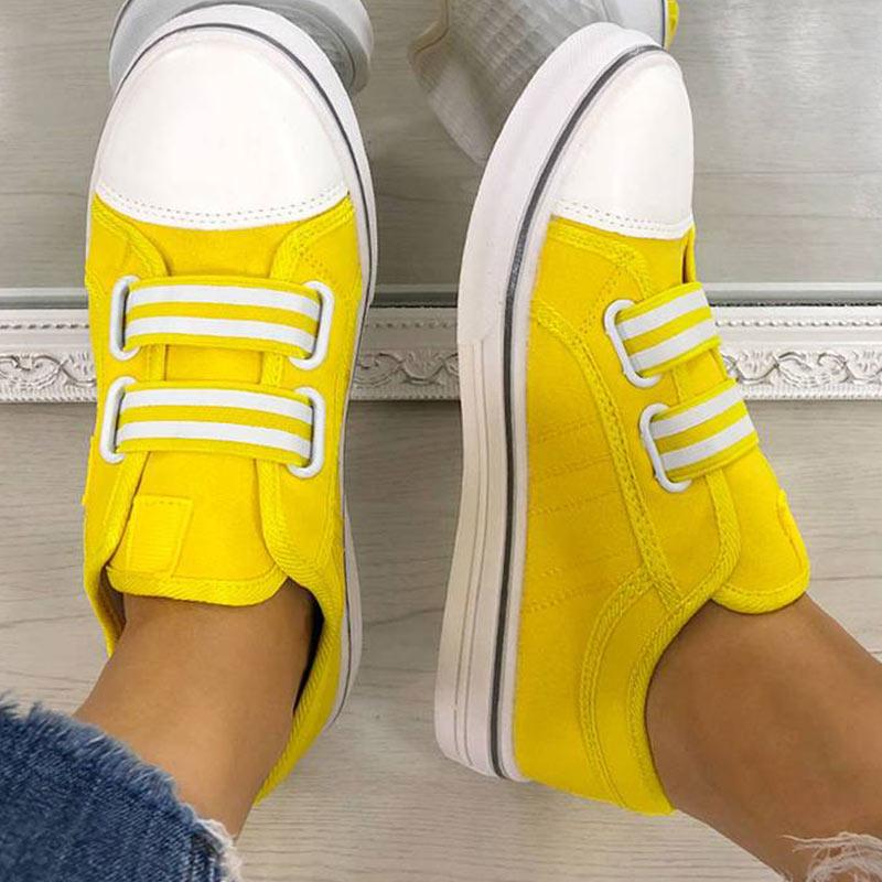 Women's Canvas Casual Flat Heel Sneakers-ABOXUN