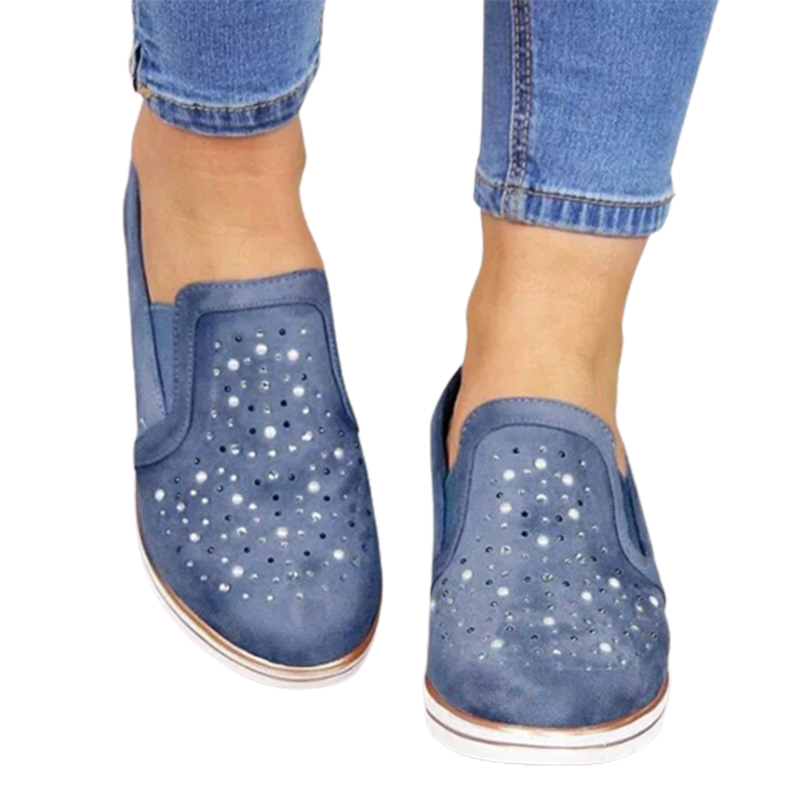 2022 Women Breathable Slip-on Flat Shoes-ABOXUN