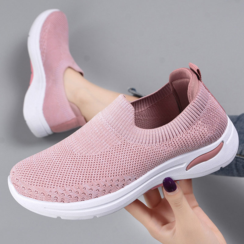 Summer Breathable Mesh Slip-On Flat Sneakers-ABOXUN