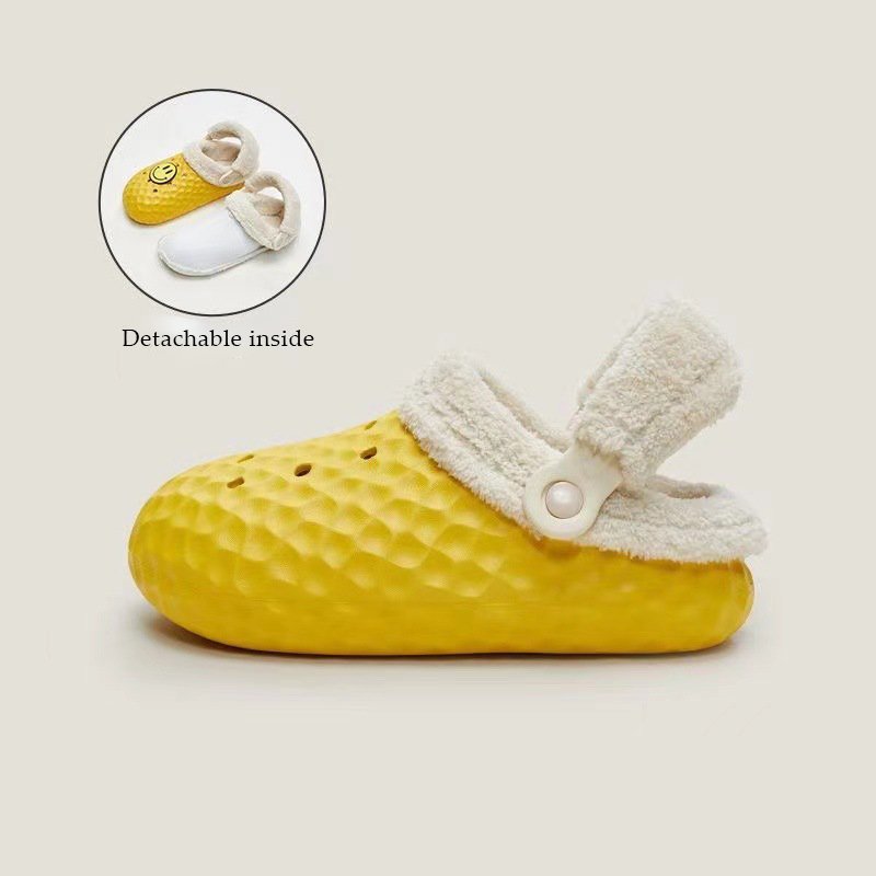 Removable Outer Wear Non-slip Waterproof Cotton Slippers-ABOXUN