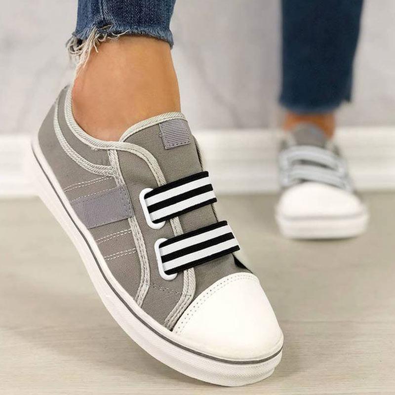 Women's Canvas Casual Flat Heel Sneakers-ABOXUN