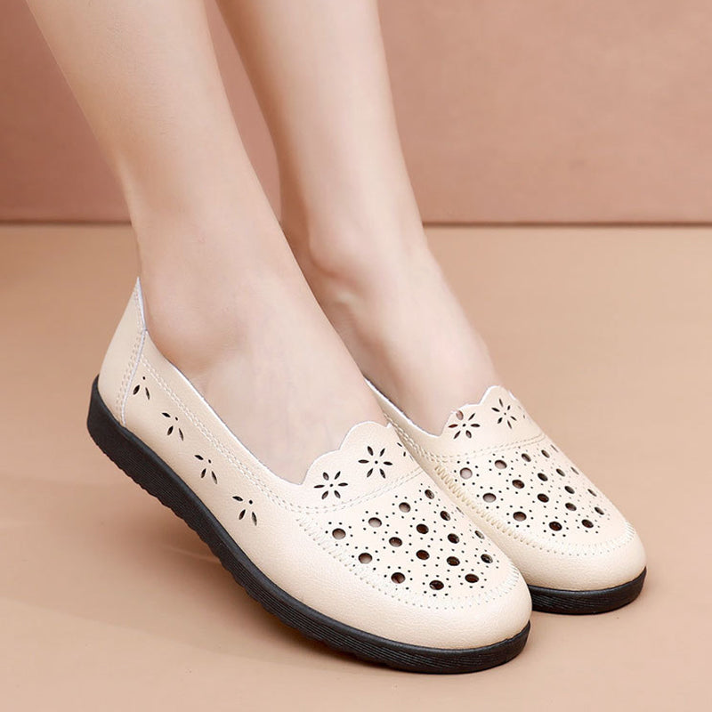 Fashionable breathable soft bottom non-slip hollow women's shoes-ABOXUN