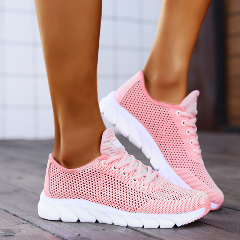 Ladies Flyknit Lightweight Walking Shoes-ABOXUN