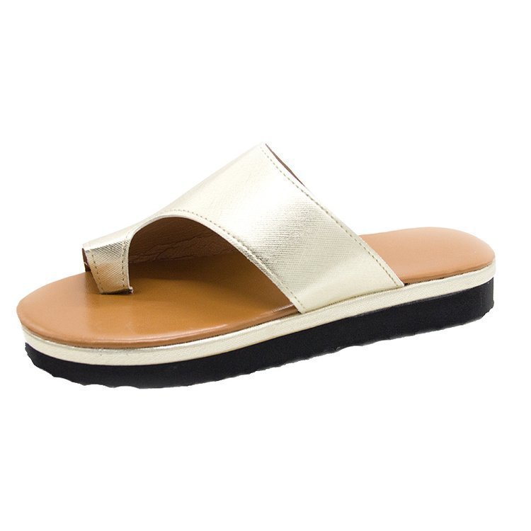 women's solid color toe sandals-ABOXUN