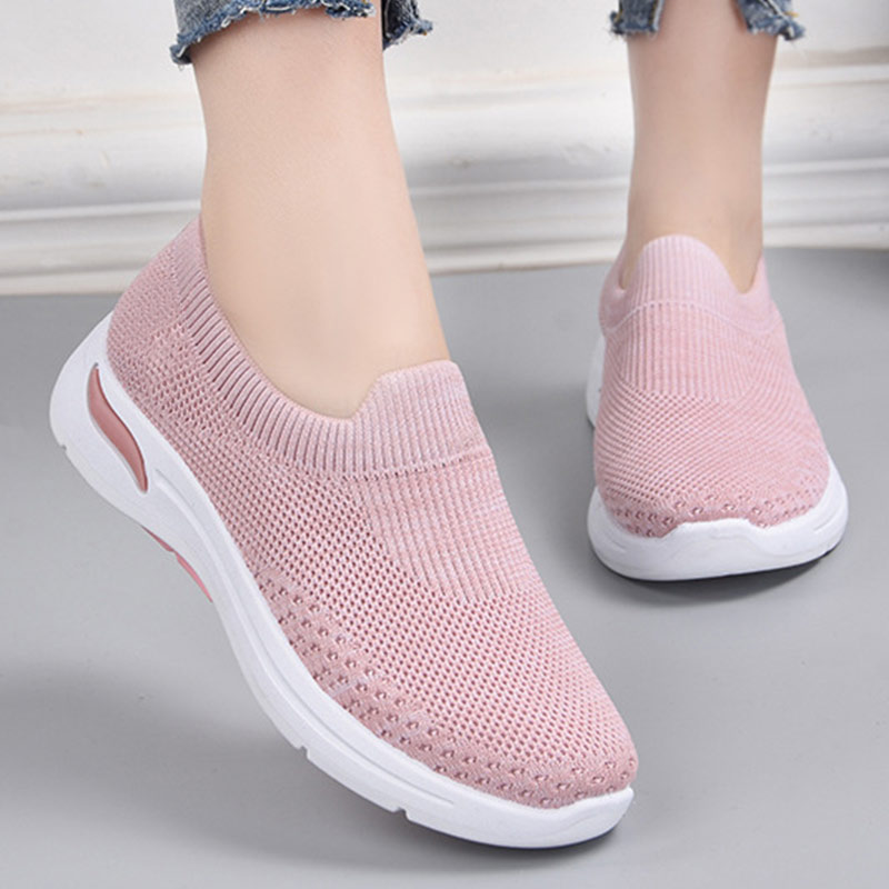 Summer Breathable Mesh Slip-On Flat Sneakers-ABOXUN