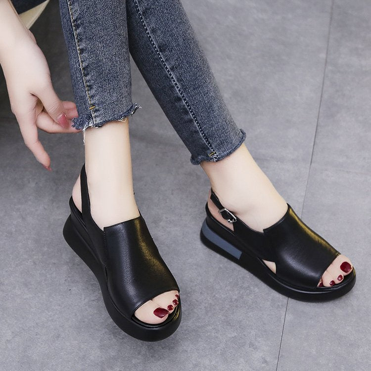 2022 summer new wedge fashion sandals-ABOXUN